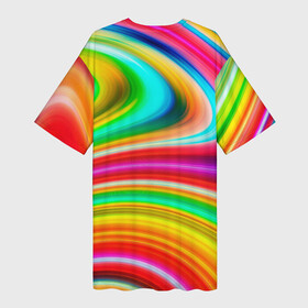 Платье-футболка 3D с принтом Rainbow colors ,  |  | blue | bright | color | green | orange | pastel | pattern | pink | purple | rainbow | red | summer | yellow | желтый | зеленый | красный | летний | оранжевый | пастельный | радуга | розовый | синий | узор | фиолетовый | цветной | яркий