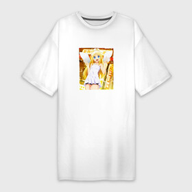 Платье-футболка хлопок с принтом Счастливая Кримвиль  Межвидовые рецензенты ,  |  | anime | crimvael | interspecies reviewers | ishuzoku reviewers | аниме | анимэ | кримвиль | межвидовые рецензенты