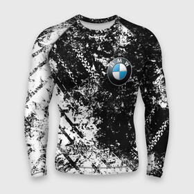 Мужской рашгард 3D с принтом BMW : Испачканная ЧБ ,  |  | bmw | bmw motorsport | bmw performance | carbon | m | m power | motorsport | performance | sport | бмв | карбон | моторспорт | спорт