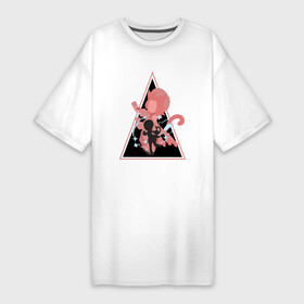 Платье-футболка хлопок с принтом Genshin impact Dione Art ,  |  | cryo | dione | genshin | impact | геншин | диона | импакт | крио
