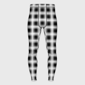 Мужские тайтсы 3D с принтом Black and white tartan check ,  |  | black and white | tartan | клетка | клетчатый узор | узор в клетку | черно белый | шотландка