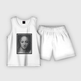 Детская пижама с шортами хлопок с принтом Женский портрет  оптическая иллюзия ,  |  | 3d | 3д | гипно | девушка | женский портрет | женщина | оптическая иллюзия | оптические иллюзии | портрет