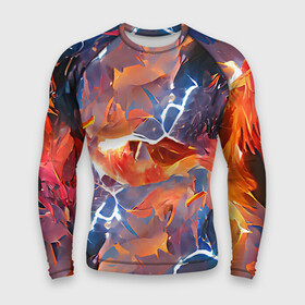 Мужской рашгард 3D с принтом Fire thunder ,  |  | abstraction | art | blue | bright | fire | lightnings | multicoloured | red | thunder | абстракция | арт | буря | гром | красный | молния | огонь | пламя | разноцветный | синий | стихия | яркий