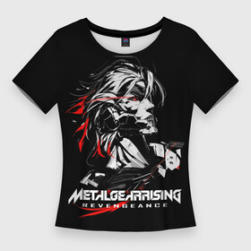 Женская футболка 3D Slim с принтом Metal Gear Rising  game hero ,  |  | Тематика изображения на принте: metal gear | metal gear rising | mgr | mgr revengeance | revengeance | мгр | метал гир райзинг | метал гир райзинг ревендженс | метал гир ризинг