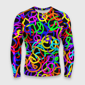 Мужской рашгард 3D с принтом Неоновый беспорядок ,  |  | gradient | neon | neon stripes | pop | rainbow | stripes | texture | абстрактный рисунок | абстракция | градиент | граффити | каракули | красочный узор | линии | неоновый принт | орнамент | полосы | поп | радужный