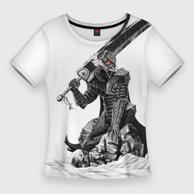 Женская футболка 3D Slim с принтом Берсерк Черный мечник ,  |  | anime | armor | berserk | big sword | black swordsman | guts | knight | print | аниме | берсерк | большой меч | гатс | доспехи | принт | рыцарь | черный мечник