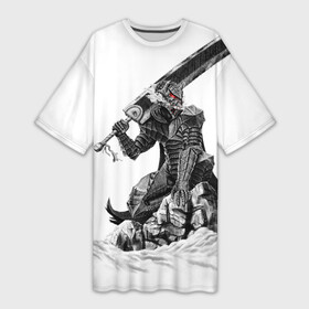 Платье-футболка 3D с принтом Берсерк Черный мечник ,  |  | anime | armor | berserk | big sword | black swordsman | guts | knight | print | аниме | берсерк | большой меч | гатс | доспехи | принт | рыцарь | черный мечник