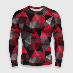 Мужской рашгард 3D с принтом Красно серый геометрический ,  |  | abstract | black | geometric | gray | polygonal | red | red and black | red gray | triangles | абстрактный | геометрический | красно серый | красный | красный и черный | полигональный | серый | треугольники | черный