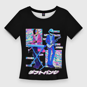 Женская футболка 3D Slim с принтом Daft punk ufo ,  |  | duft pank | duft punk | дафт панк | дуфт панк | нло