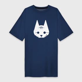 Платье-футболка хлопок с принтом Стрэй лого ,  |  | cat | game | games | бездомный | бродяга | игра | игры | кот | котёнок | стрей | стрэй