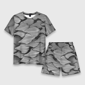 Мужской костюм с шортами 3D с принтом Кожа акулы  броня ,  |  | armor | pattern | shark | skin | texture | акула | броня | кожа | паттерн | текстура