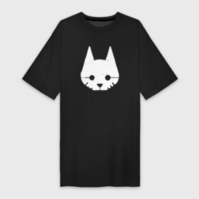 Платье-футболка хлопок с принтом Стрей лого ,  |  | cat | game | games | бездомный | бродяга | игра | игры | кот | котёнок | стрей | стрэй