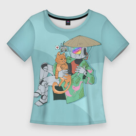 Женская футболка 3D Slim с принтом Бродяга с друзьями ,  |  | Тематика изображения на принте: b 12 | cat | game | games | guardian | б 12 | бездомный | бродяга | игра | игры | кот | котёнок | стрей | стрэй | хранитель