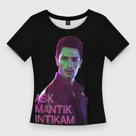 Женская футболка 3D Slim с принтом Ozan Korfali ,  |  | любовь | любовь месть разум | озан | пара | персонажи | турецкий сериал
