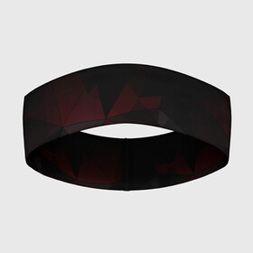 Повязка на голову 3D с принтом Черно красный геометрический ,  |  | abstract | black | black and red | geometric | gradient | gray | ombre | polygonal | red | triangles | абстрактный | геометрический | градиент | красный | омбре | полигональный | серый | треугольники | черно красный | черный | черный и красный