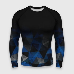 Мужской рашгард 3D с принтом Черно синий геометрический ,  |  | abstract | black | black and blue | blue | geometric | gradient | gray | ombre | polygonal | triangles | абстрактный | геометрический | градиент | омбре | полигональный | серый | синий | треугольники | черно синий | черный | черный и синий