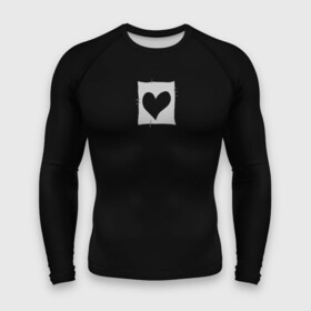 Мужской рашгард 3D с принтом Пустое сердце  заплатка ,  |  | 14 февраля | заплатка | любовь | одиночество | пустота | сердечки | сердца | сердце | сердце заплатка | серый | черный