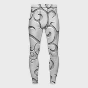 Мужские тайтсы 3D с принтом Ажурный орнамент на поверхности металла ,  |  | curl | fashion | metal | ornament | pattern | ажур | завиток | металл | мода | орнамент | паттерн