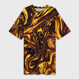 Платье-футболка 3D с принтом Жидкое золото текстура ,  |  | gold | gold texture | жидкое золото | золото | золото текстура