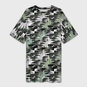 Платье-футболка 3D с принтом Абстрактный камуфляжный темный ,  |  | abstract | brown | camouflage | dark | gray | green | khaki | militarism | military | protective | swamp | абстрактный | болотный | военный | защитный | зеленый | камуфляжный | коричневый | милитаризм | серый | темный | хаки