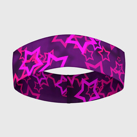 Повязка на голову 3D с принтом Purple stars ,  |  | colorful | space | texture | звезды | космос | красочный | текстура | фиолетовый