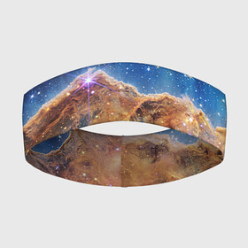 Повязка на голову 3D с принтом Туманность Киля ,  |  | carina nebula | hubble | james webb | nasa | nebula | space | telescope | джеймс уэбб | космос | наса | телескоп | туманность | туманность киля | хаббл | хабл