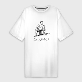 Платье-футболка хлопок с принтом Сумо минимализм ,  |  | sumo | боевые искусства | борец сумо | борьба сумо | единоборства | рикиси | сумо | сумоист