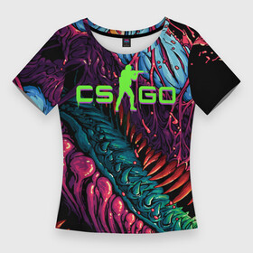 Женская футболка 3D Slim с принтом CS GO  HYPERBEAST ,  |  | Тематика изображения на принте: counter strike | cs go | cs go hyperbeast | контер страйк | контра | хайпербист