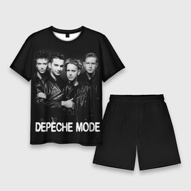 Мужской костюм с шортами 3D с принтом Depeche Mode  black  white portrait ,  |  | 80s | 80е | alternative rock | bands | depeche mode | music | pop | synthpop | алан уайлдер | альтернатива | группы | депеш мод | дэйв гаан | мартин гор | мужчины | музыка | музыканты | поп | портрет | синти поп | энди флетчер