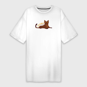 Платье-футболка хлопок с принтом Кот бурма ,  |  | бурма | бурманская кошка | бурманский кот | бурманский котенок | кот бурма | котенок бурма | кошка бурма