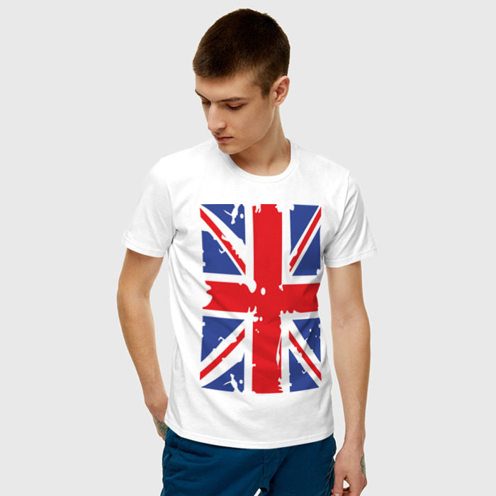 Купить футболки флагами. Футболка британский флаг. Футболка с британским флагом мужская. Майка британский флаг. Футболка флаг Великобритании.