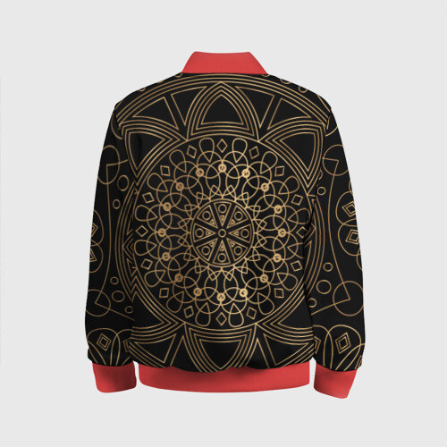 Детский бомбер 3D Золотая мандала фото