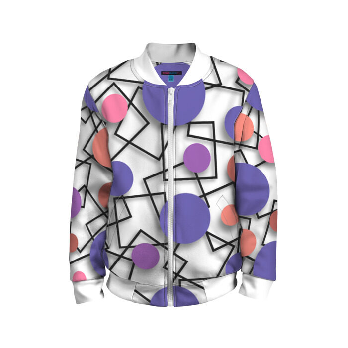 Детский бомбер 3D Геометрический узор фото
